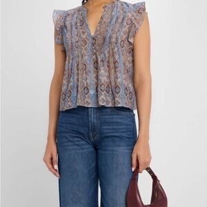 Indris Top Slate Blue Multi